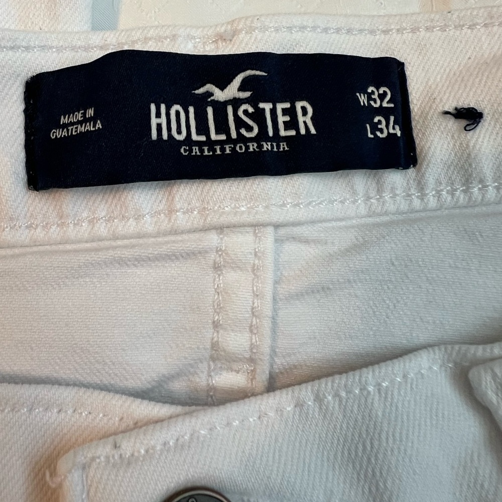Men’s Hollister Skinny White Jeans Size 32x34 - Picture 5 of 5